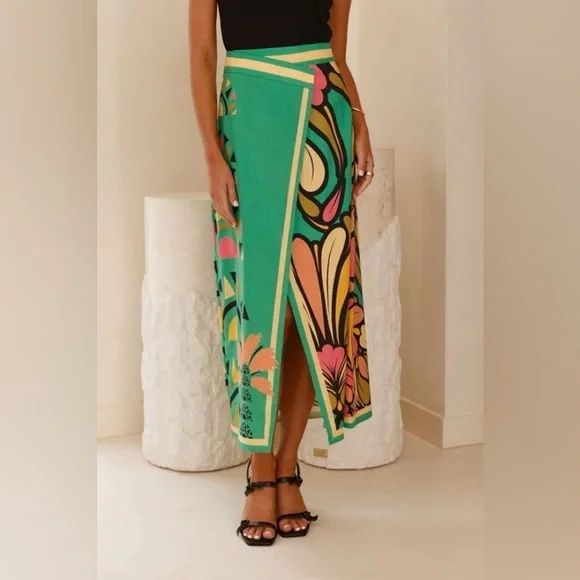 #45 Tika Floral Wrap Skirt- LAST ONE - Picture 2 of 6